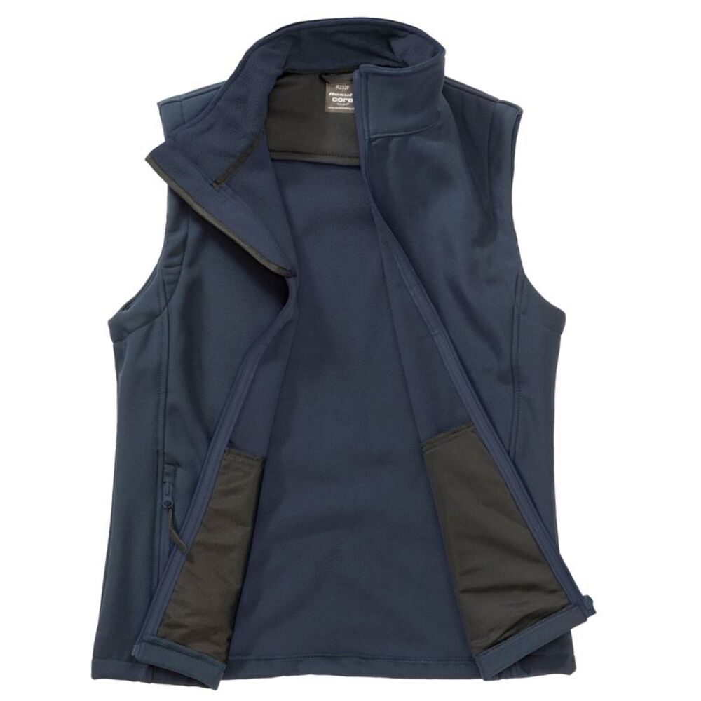 Result Womens/Ladies Softshell Body Warmer / Navy